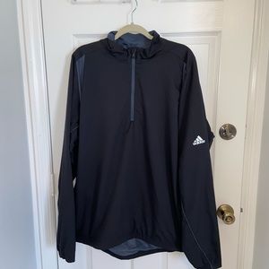 Adidas Black Quarter Zip Windbreaker